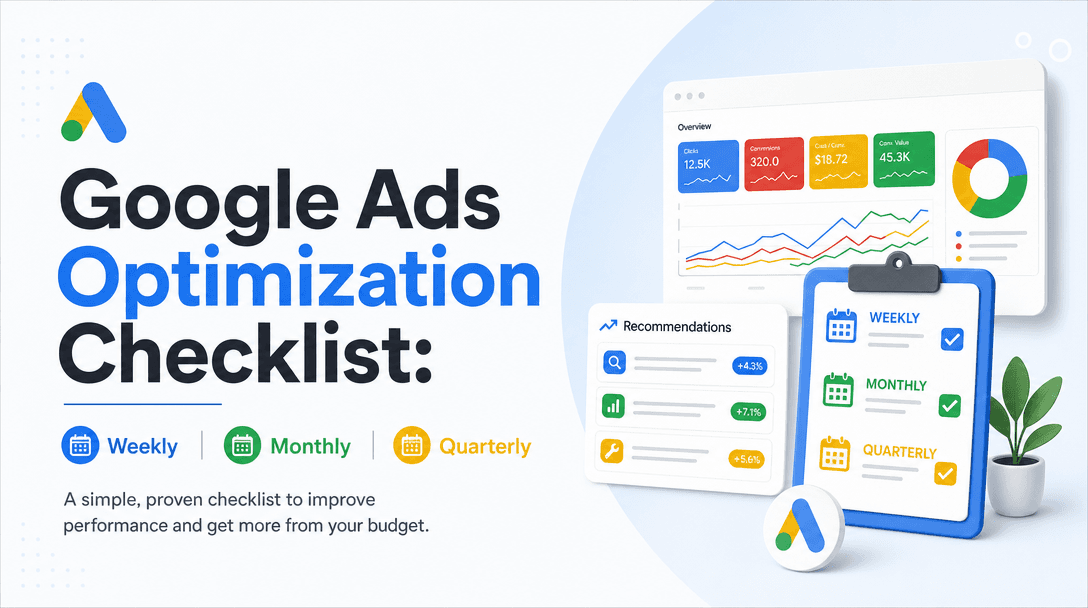 Google Ads Optimization Checklist: Weekly, Monthly, Quarterly